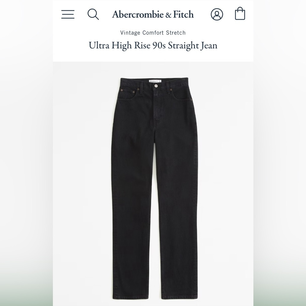 Abercrombie & Fitch Ultra High Rise 90s Straight Jean